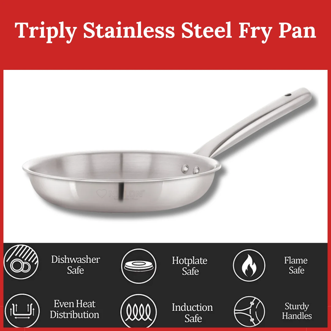 Plus Triply Stainless Steel Fry Pan