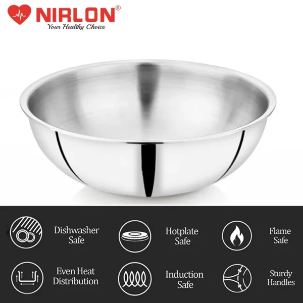 Triply Smart Stainless Steel Tasra/Tasla | Silver (Induction and Gas Stove Friendly) - Image 2