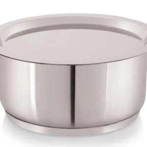 NIRLON Deluxe Stainless Steel Tope, Induction Friendly, Impact Bonded Tri-ply Bottom with Steel Lid