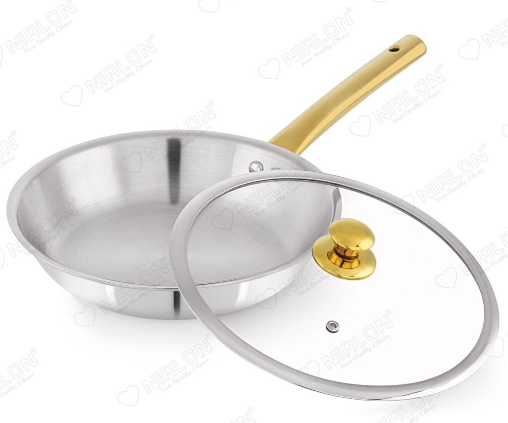 NIRLON Karat Triply Stainless Steel Fry Pan