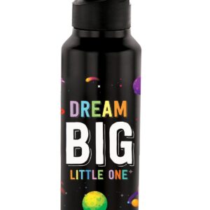NIRLON Stainless Steel Single Walled Water Bottle 750ml, Water Bottles For Fridge, School,Gym,Home,office,Boys, Girls, Kids, Leak Proof (UV Printed Bottle, Dream Big, Sipper Cap)