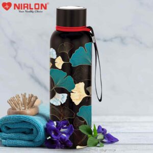 NIRLON Leo Fossil Insulated Water Flask | Hot Water Bottle | Stainless Steel Water Bottles | Vacuum Insulated Bottle Flask | Water Bottle Hot and Cold | 750ml