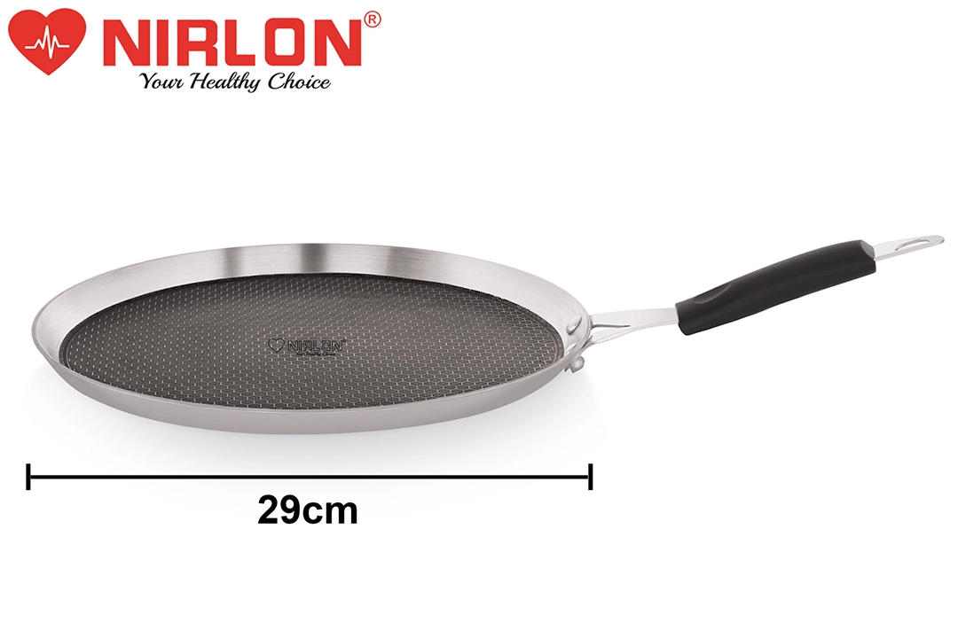 NIRLON Triply Honeycomb Flat Tawa 29cm - Image 2