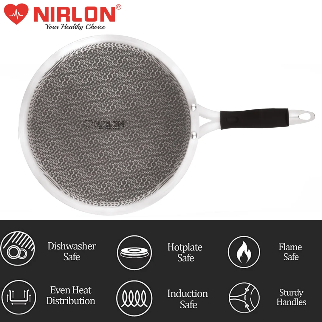 NIRLON Triply Honeycomb Concave Tawa 28cm - Image 5