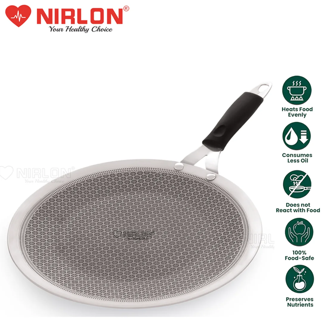 NIRLON Triply Honeycomb Concave Tawa 28cm - Image 3