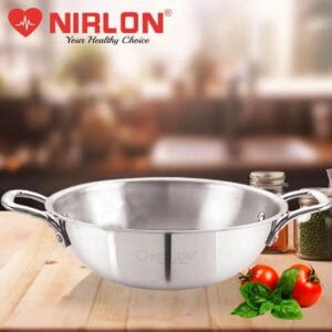 Nirlon Triply Kadai 18cm Without Lid