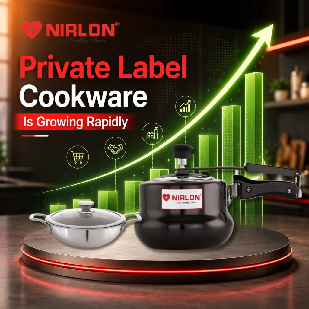 Nirlon OEM cookware manufacturer showing private label cookware growth